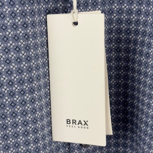BRAX FEEL GOOD DANIEL‎ HI-FLEX MODERN FIT BUTTON UP SHIRT BLUE NWT MEN'S M 39/40 - Picture 12 of 15